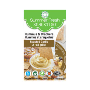 Summer Fresh – Hummus with Crackers, Roasted Garlic