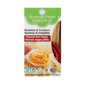 Summer Fresh – Hummus with Crackers, Roasted Red Pepper