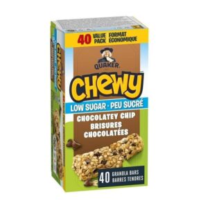 Chewy Granola Bars, Low Sugar Chocolately Chip